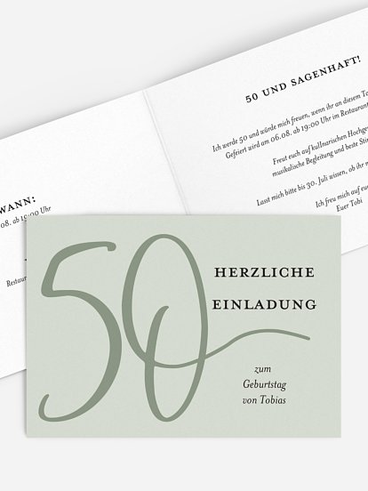 Einladung 50. Geburtstag Mit Schwung