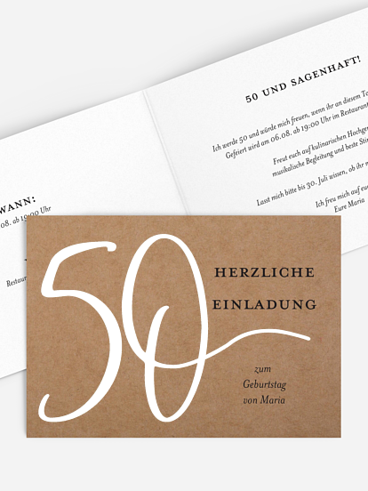 Einladung 50. Geburtstag Mit Schwung
