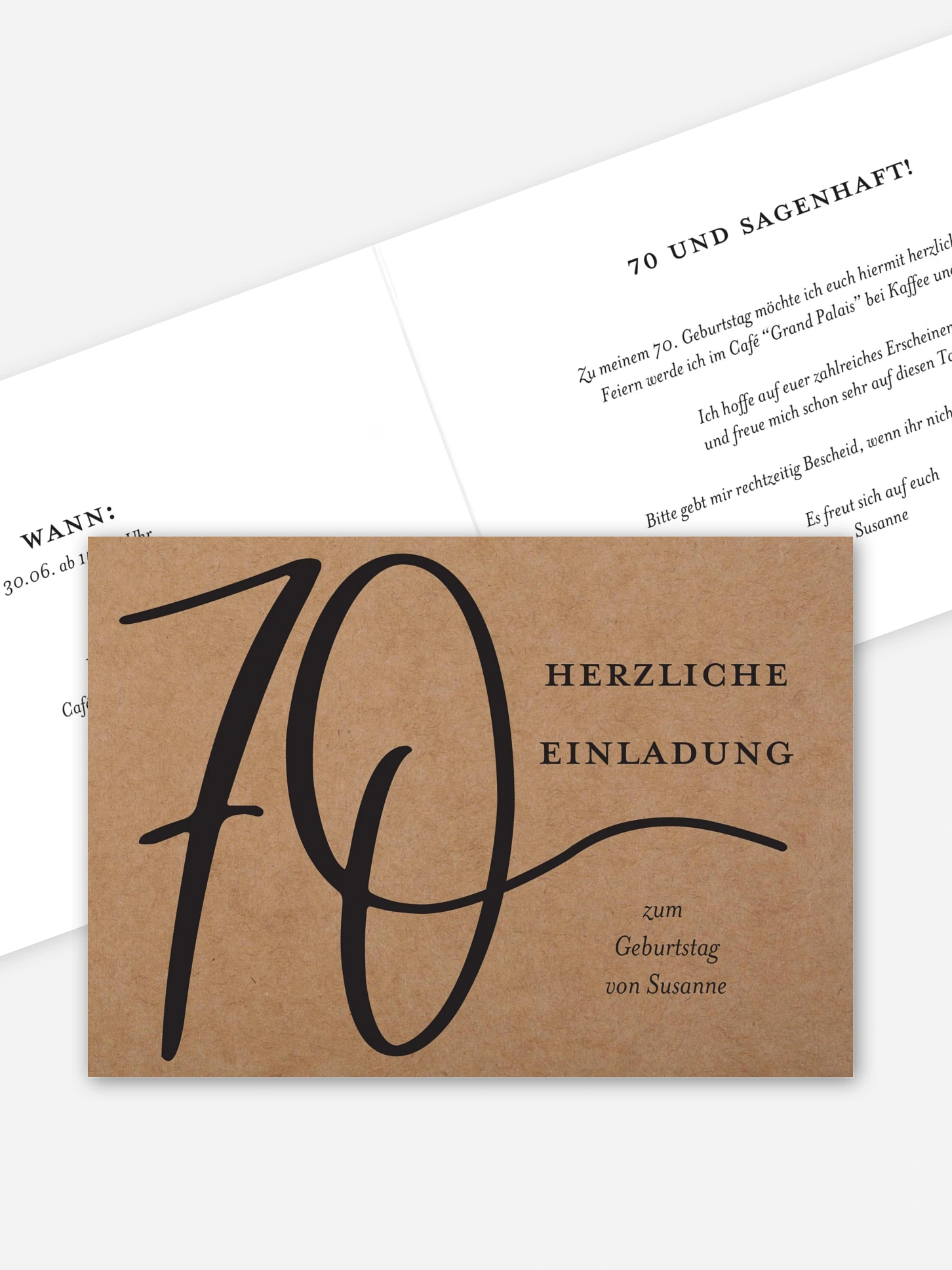 Einladung 70. Geburtstag Mit Schwung