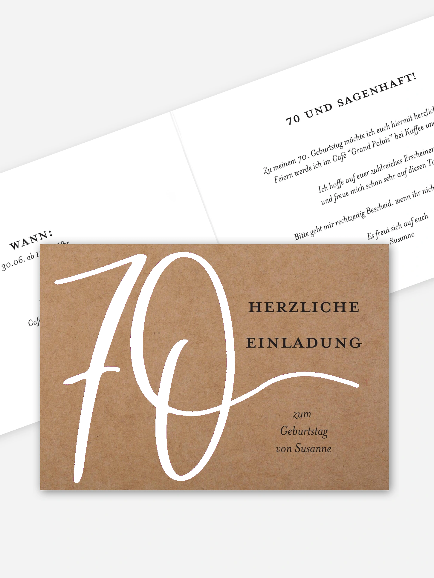 Einladung 70. Geburtstag Mit Schwung