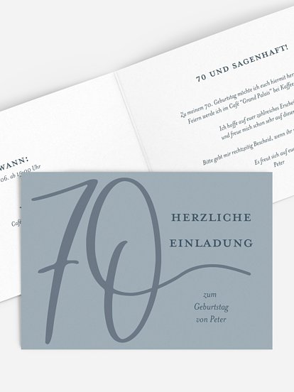 Einladung 70. Geburtstag Mit Schwung