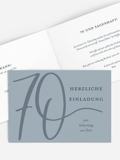Einladung 70. Geburtstag Mit Schwung
