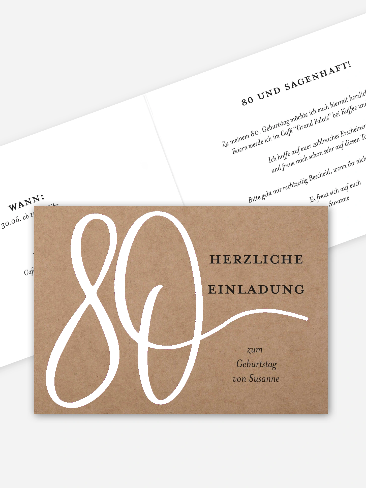 Einladung 80. Geburtstag Mit Schwung