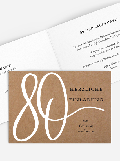 Einladung 80. Geburtstag Mit Schwung