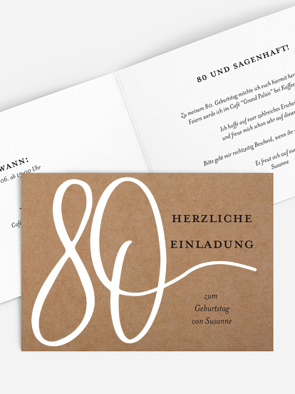 Einladung 80. Geburtstag Mit Schwung
