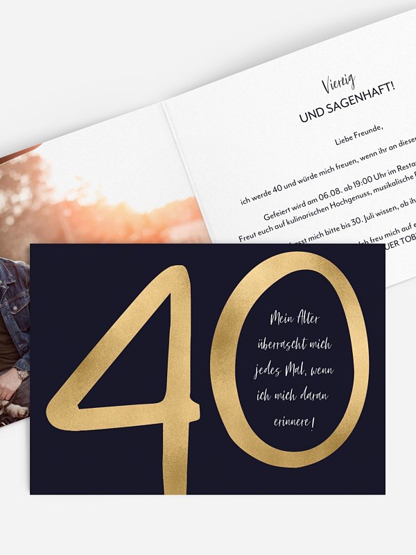 Einladung 40. Geburtstag Überraschung