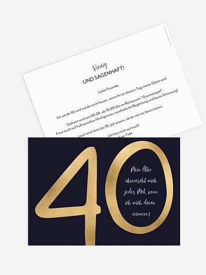Einladung 40. Geburtstag Überraschung