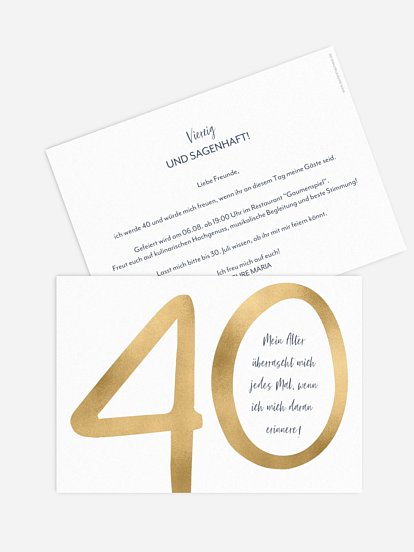Einladung 40. Geburtstag Überraschung