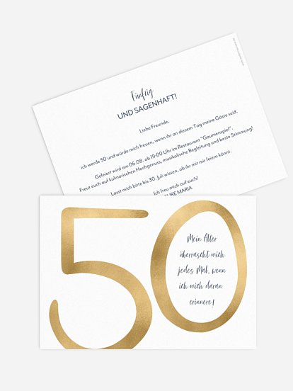Einladung 50. Geburtstag Überraschung