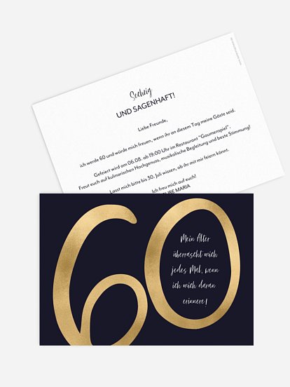 Einladung 60. Geburtstag Überraschung