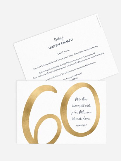 Einladung 60. Geburtstag Überraschung
