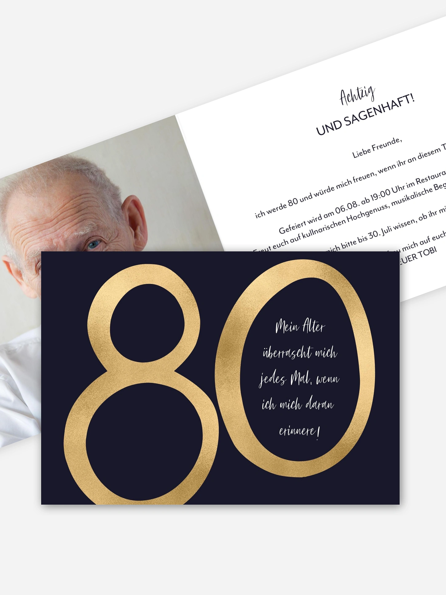 Einladung 80. Geburtstag Überraschung
