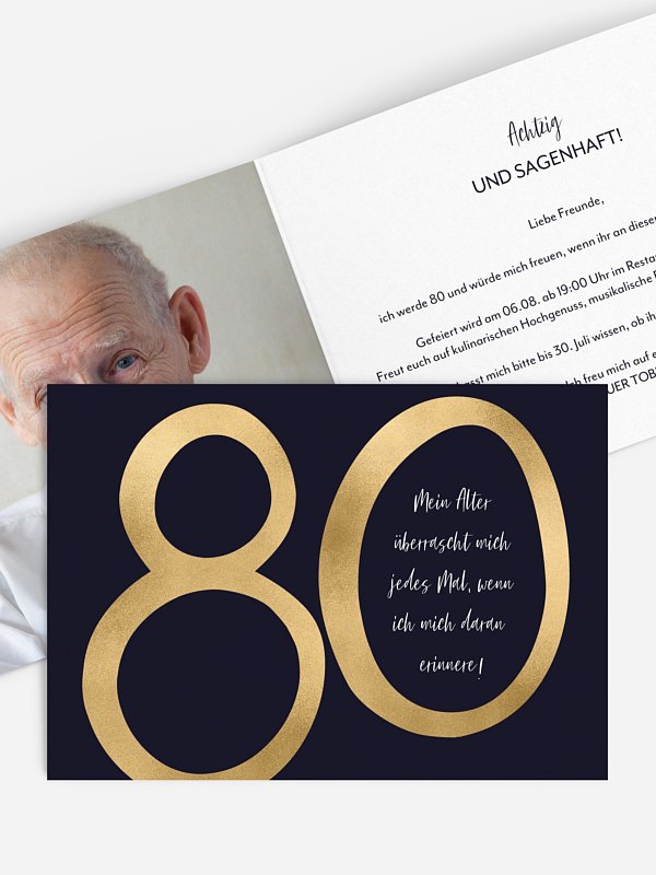 Einladung 80. Geburtstag Überraschung