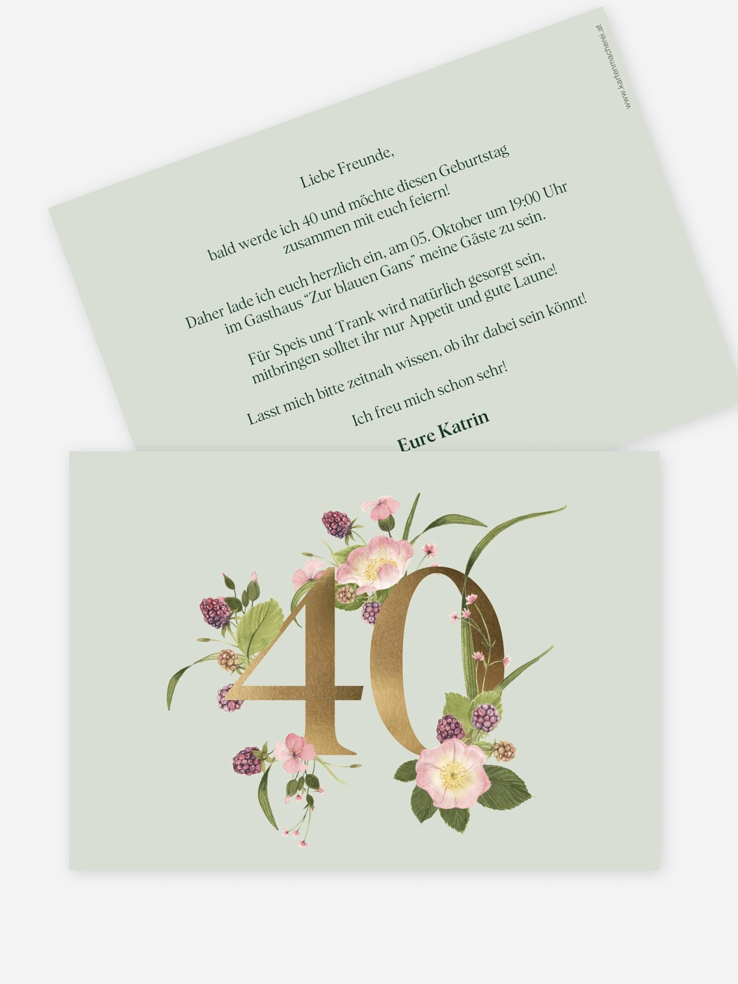 Einladung 40. Geburtstag Gartenparty