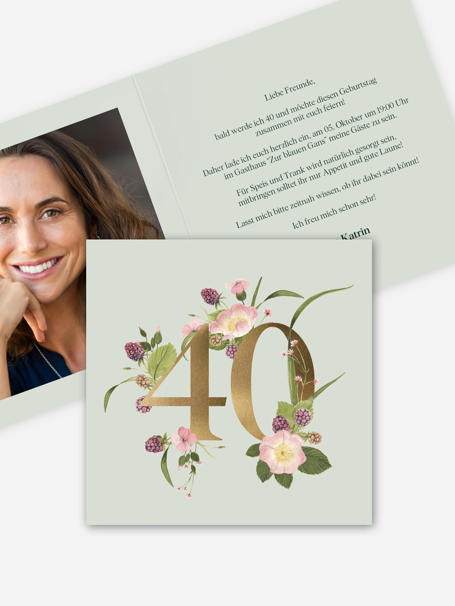 Einladung 40. Geburtstag Gartenparty