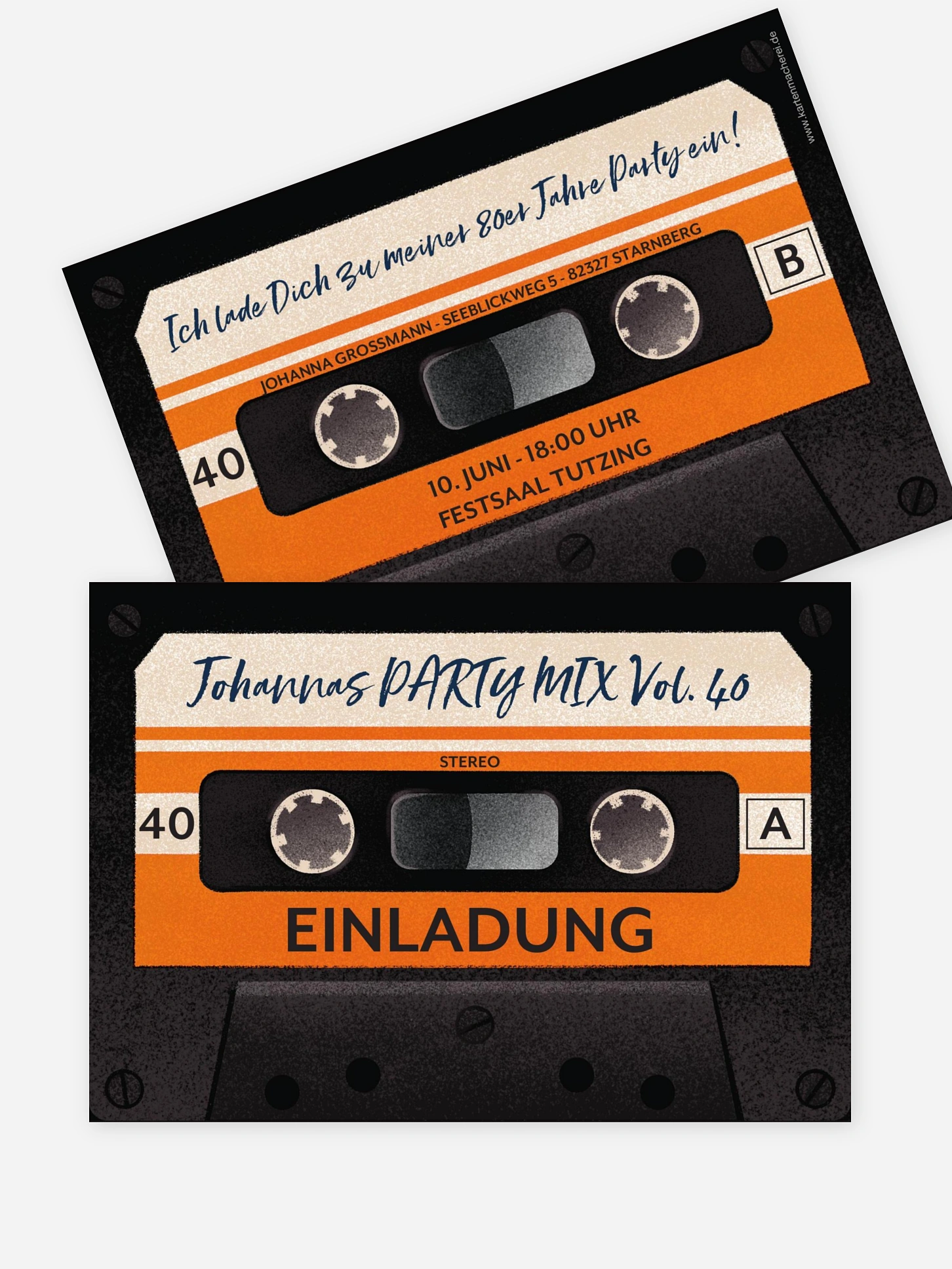 Einladung 40. Geburtstag Party Mix