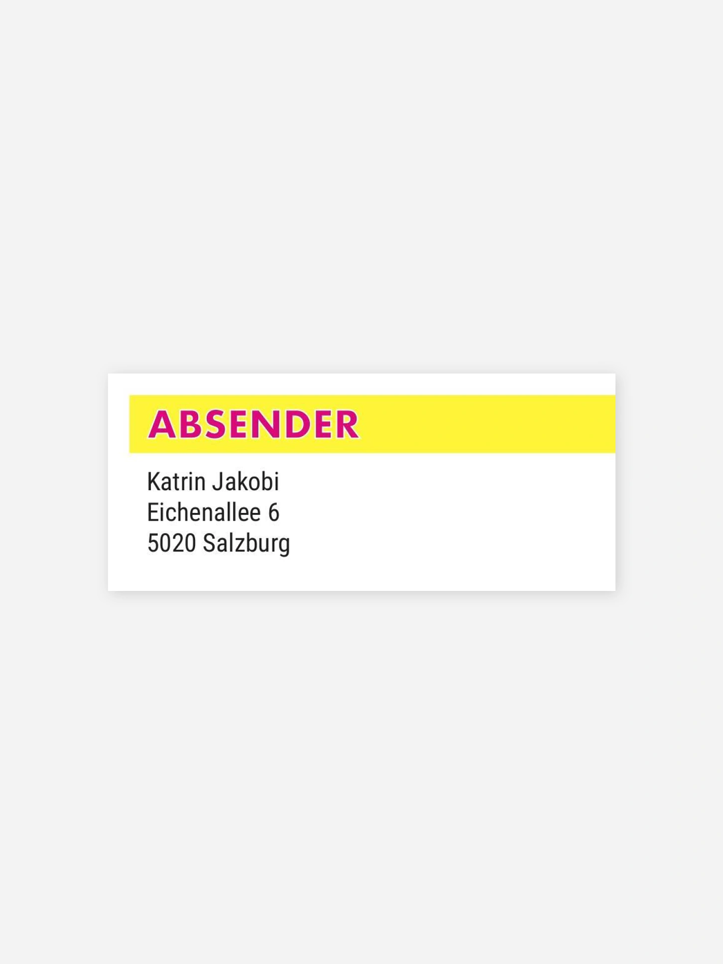 Absenderaufkleber Geburtstag Partycover