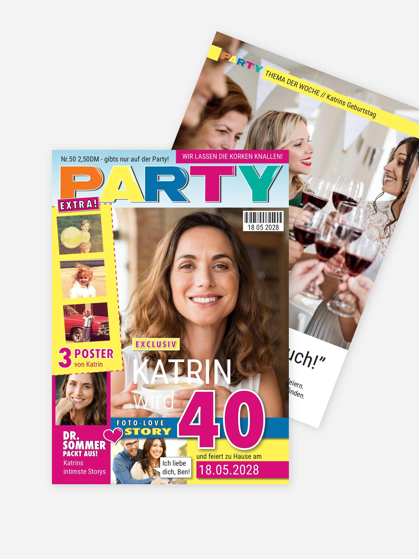 Einladung 40. Geburtstag Partycover