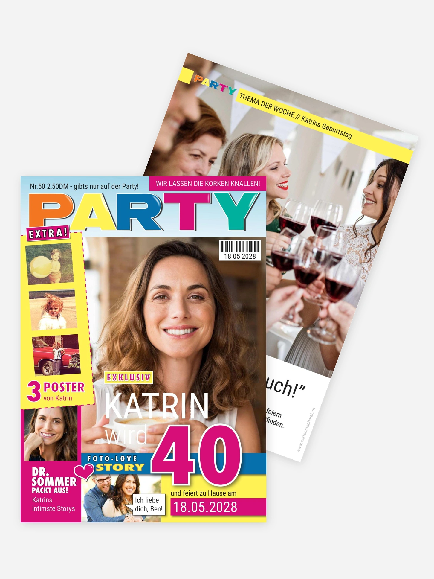 Einladung 40. Geburtstag Partycover