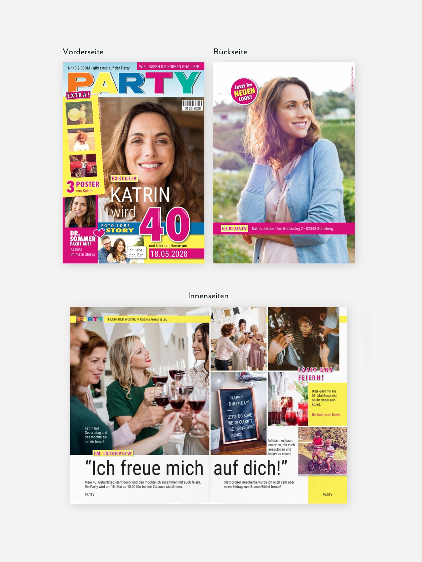 Einladung 40. Geburtstag Partycover
