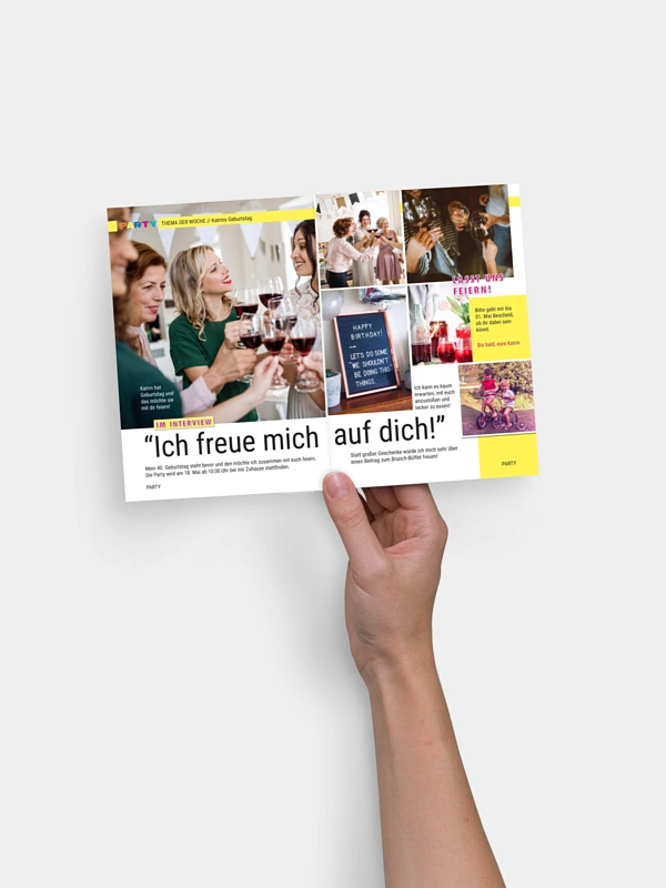 Einladung 40. Geburtstag Partycover