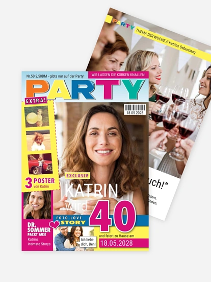 Einladung 40. Geburtstag Partycover