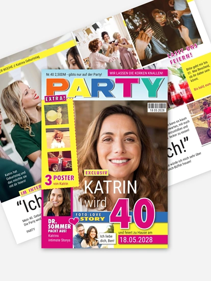 Einladung 40. Geburtstag Partycover