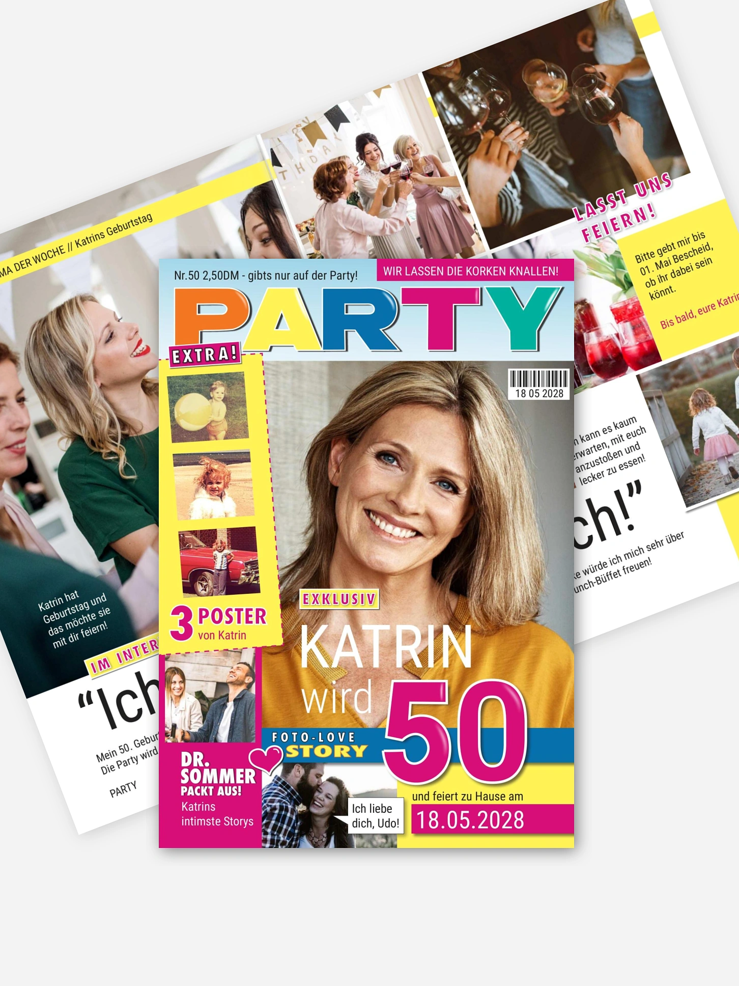 Einladung 50. Geburtstag Partycover