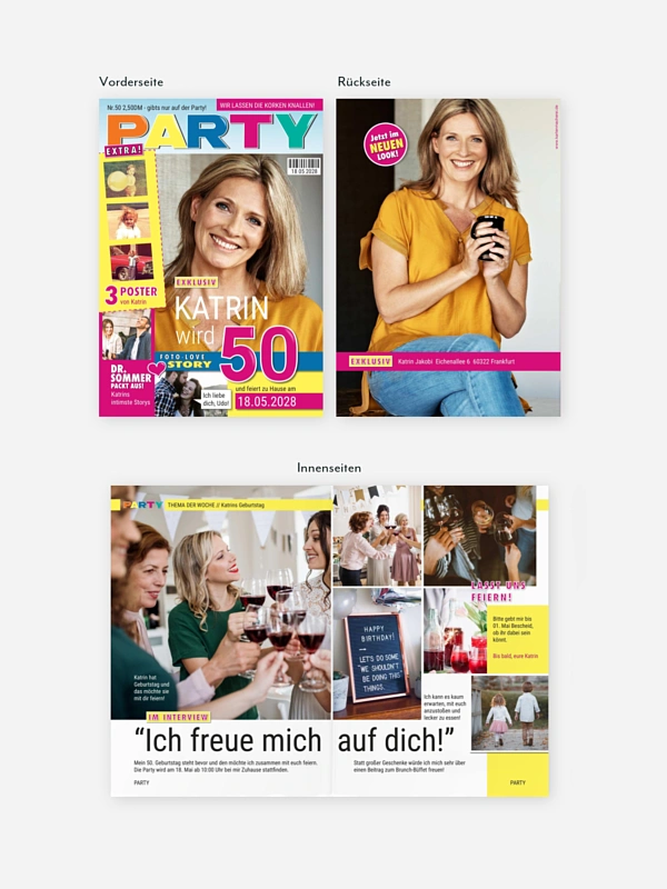 Einladung 50. Geburtstag Partycover