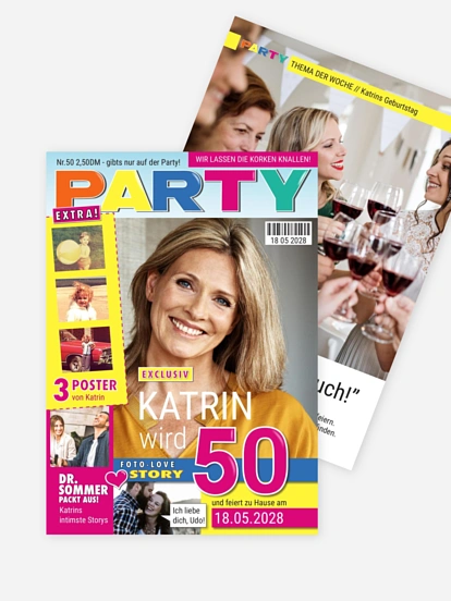 Einladung 50. Geburtstag Partycover