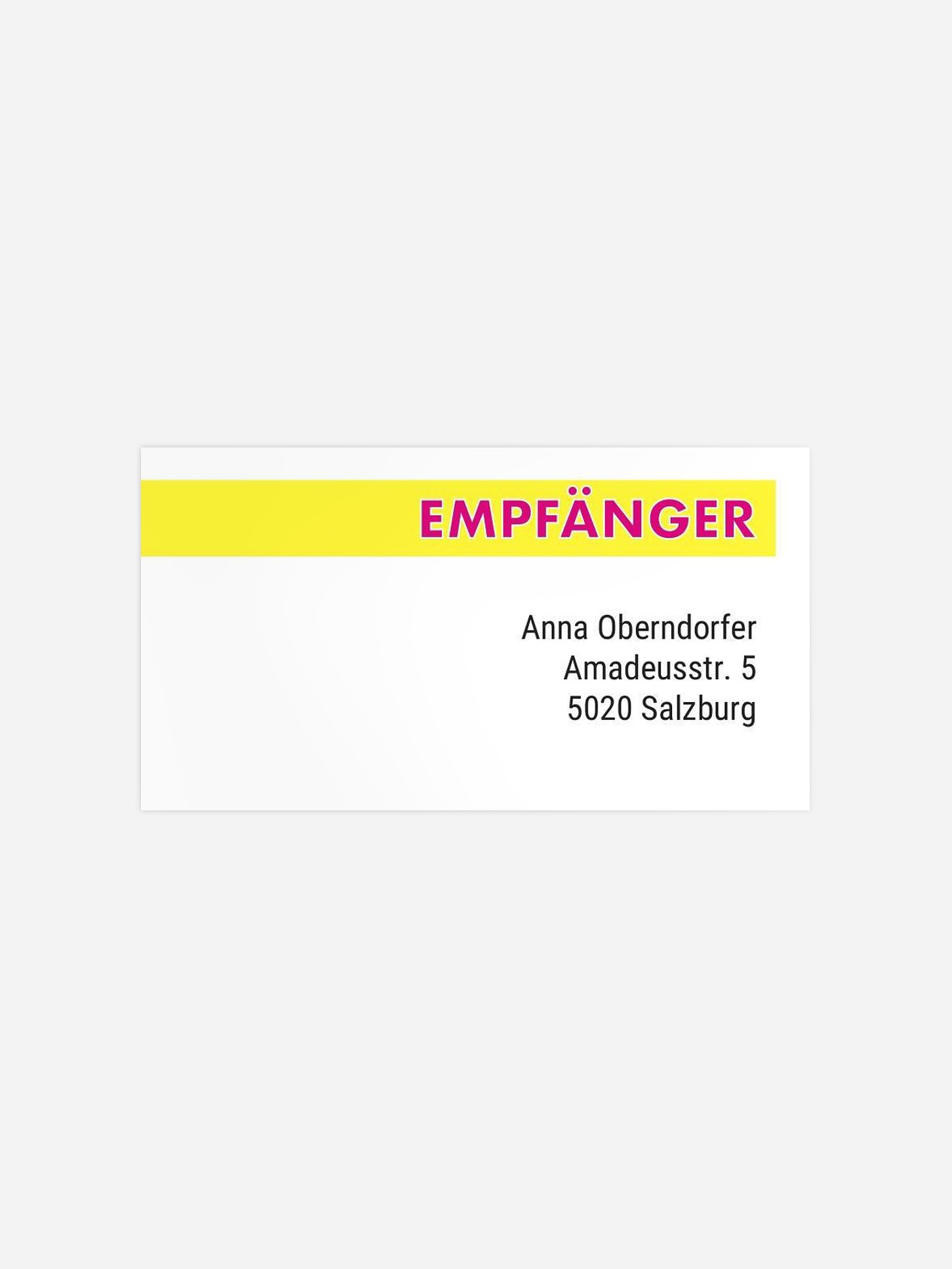 Empfängeraufkleber Geburtstag Partycover
