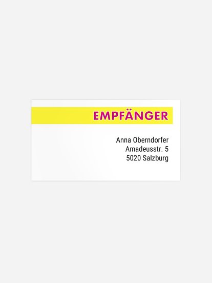 Empfängeraufkleber Geburtstag Partycover