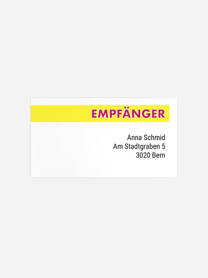 Empfängeraufkleber Geburtstag Partycover