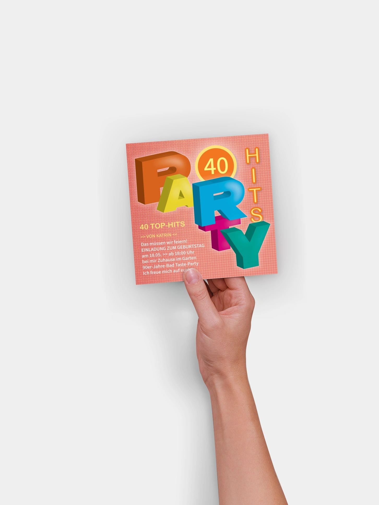 Einladung 40. Geburtstag Party Hits