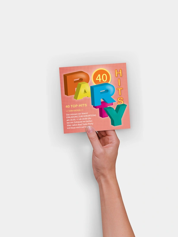 Einladung 40. Geburtstag Party Hits