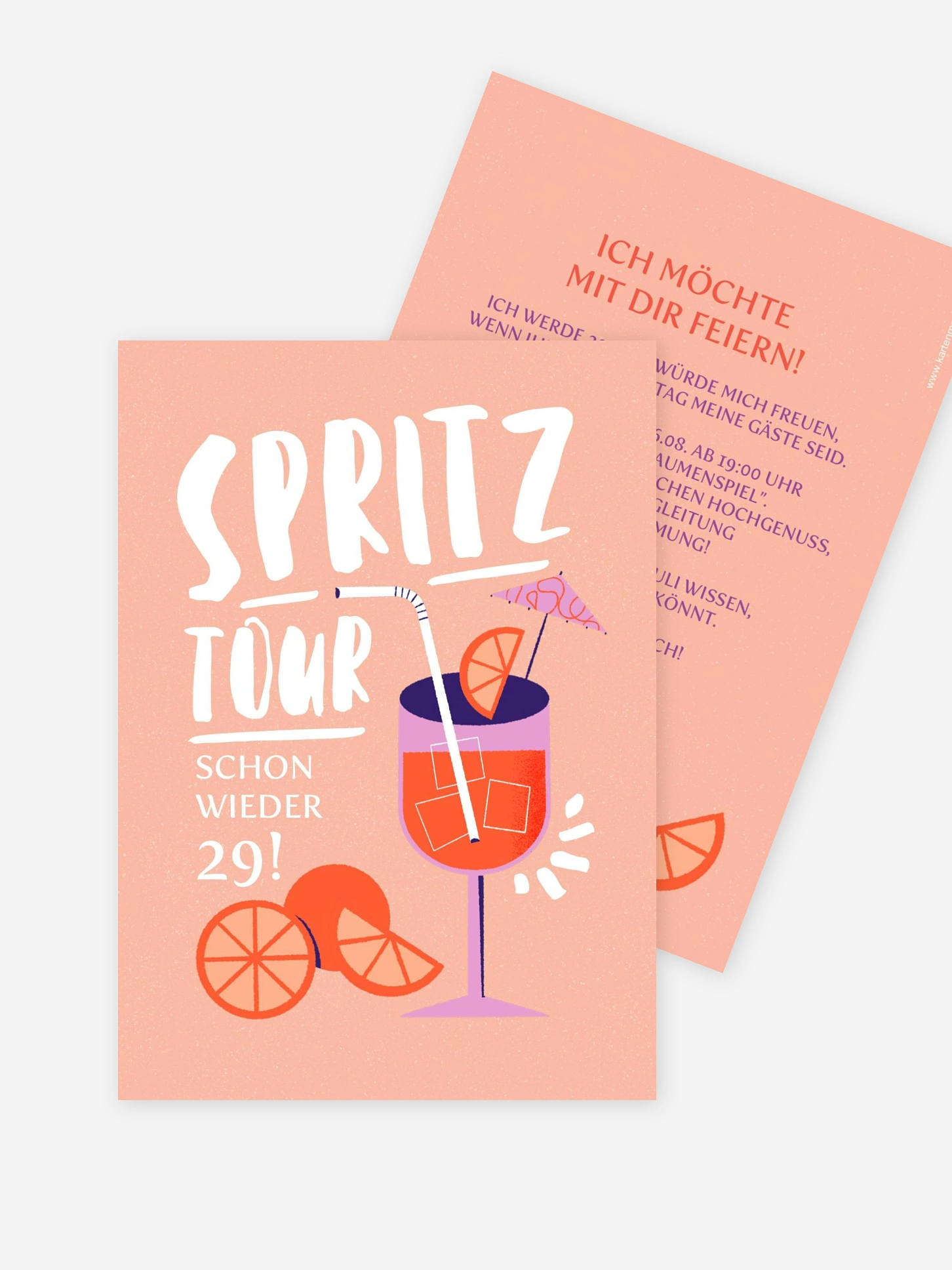 Einladung 30. Geburtstag Spritz-Tour