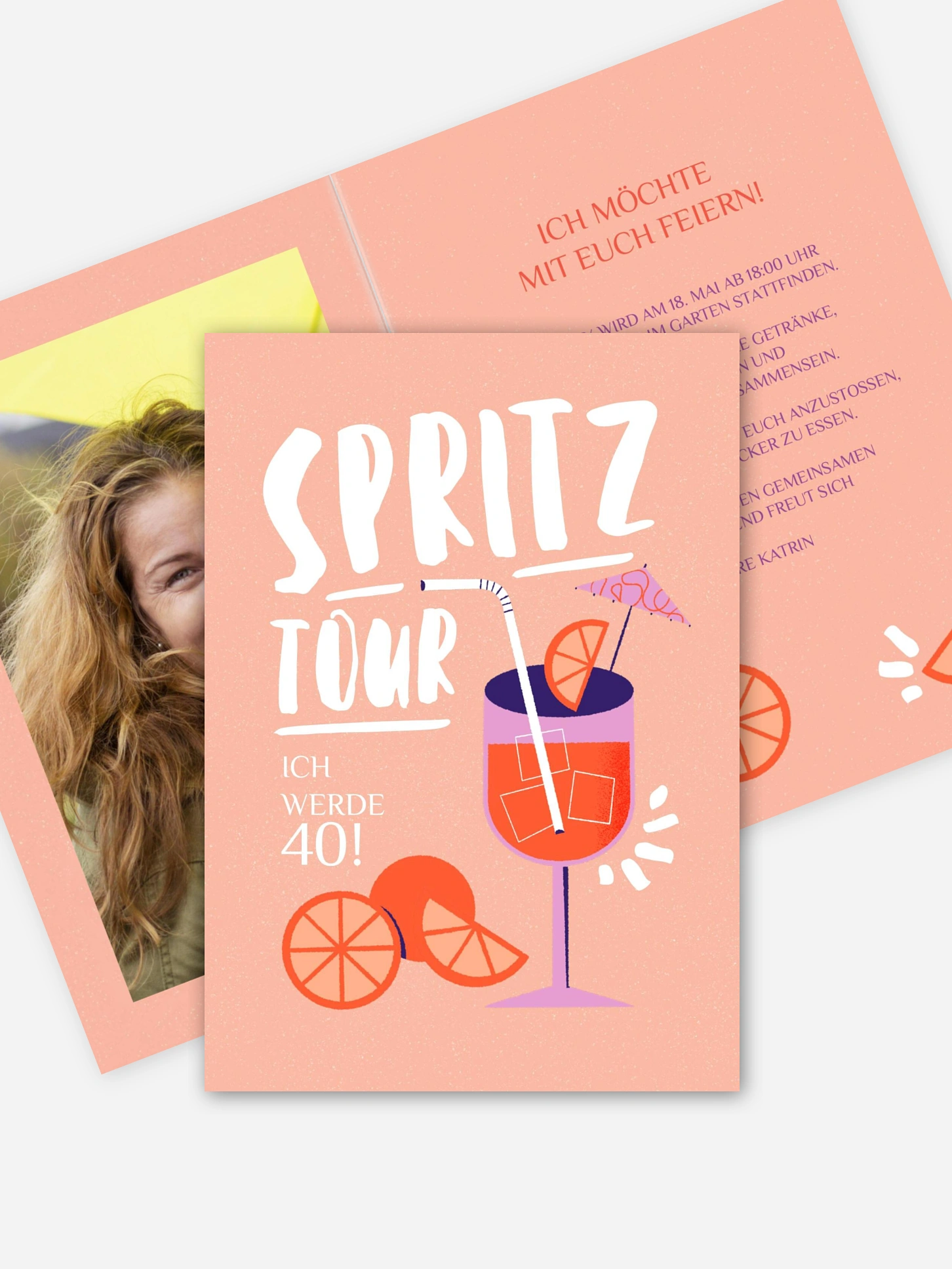 Einladung 40. Geburtstag Spritz-Tour