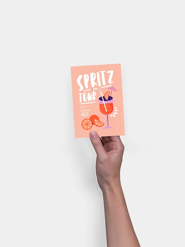 Einladung 40. Geburtstag Spritz-Tour
