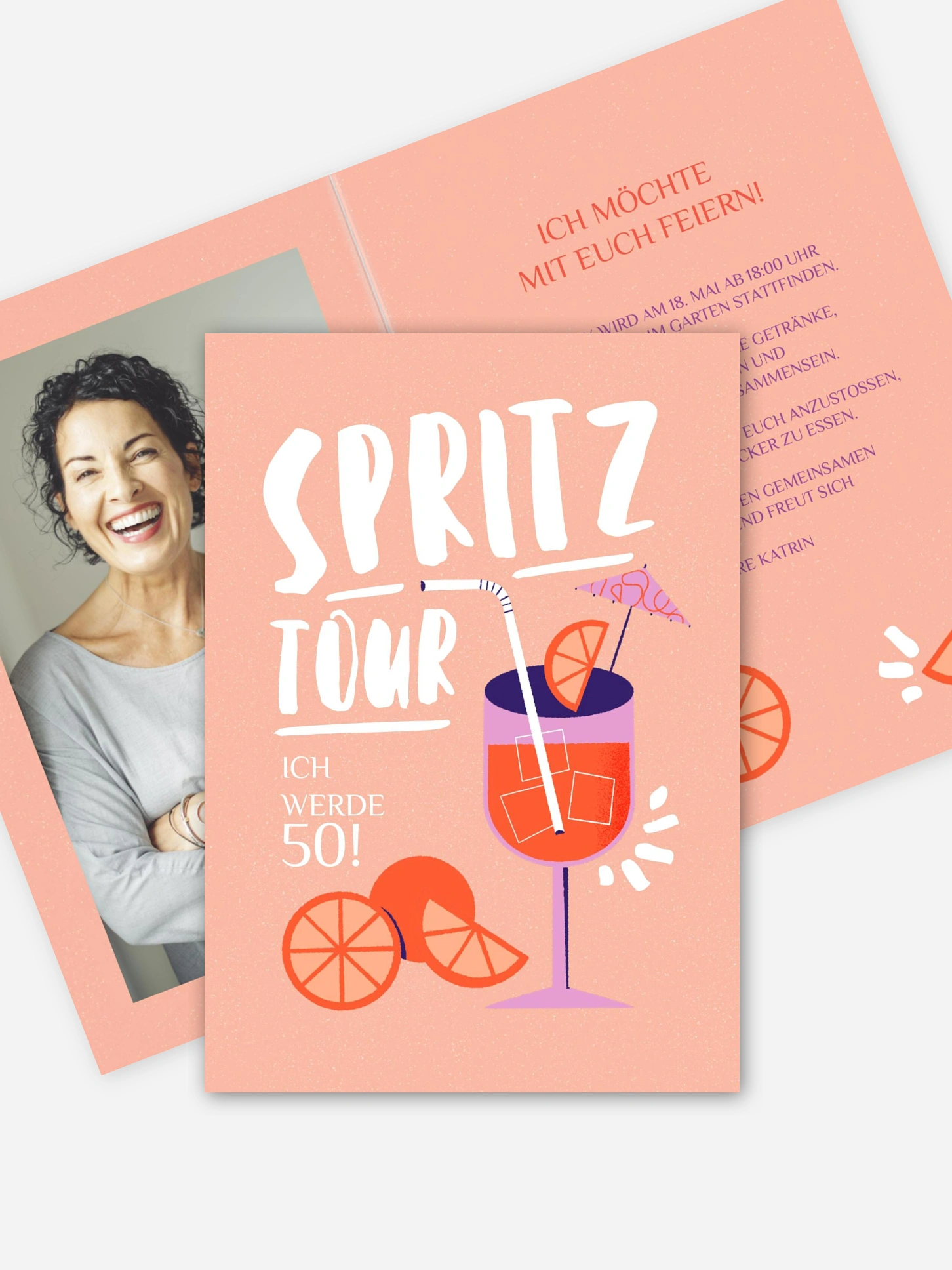 Einladung 50. Geburtstag Spritz-Tour