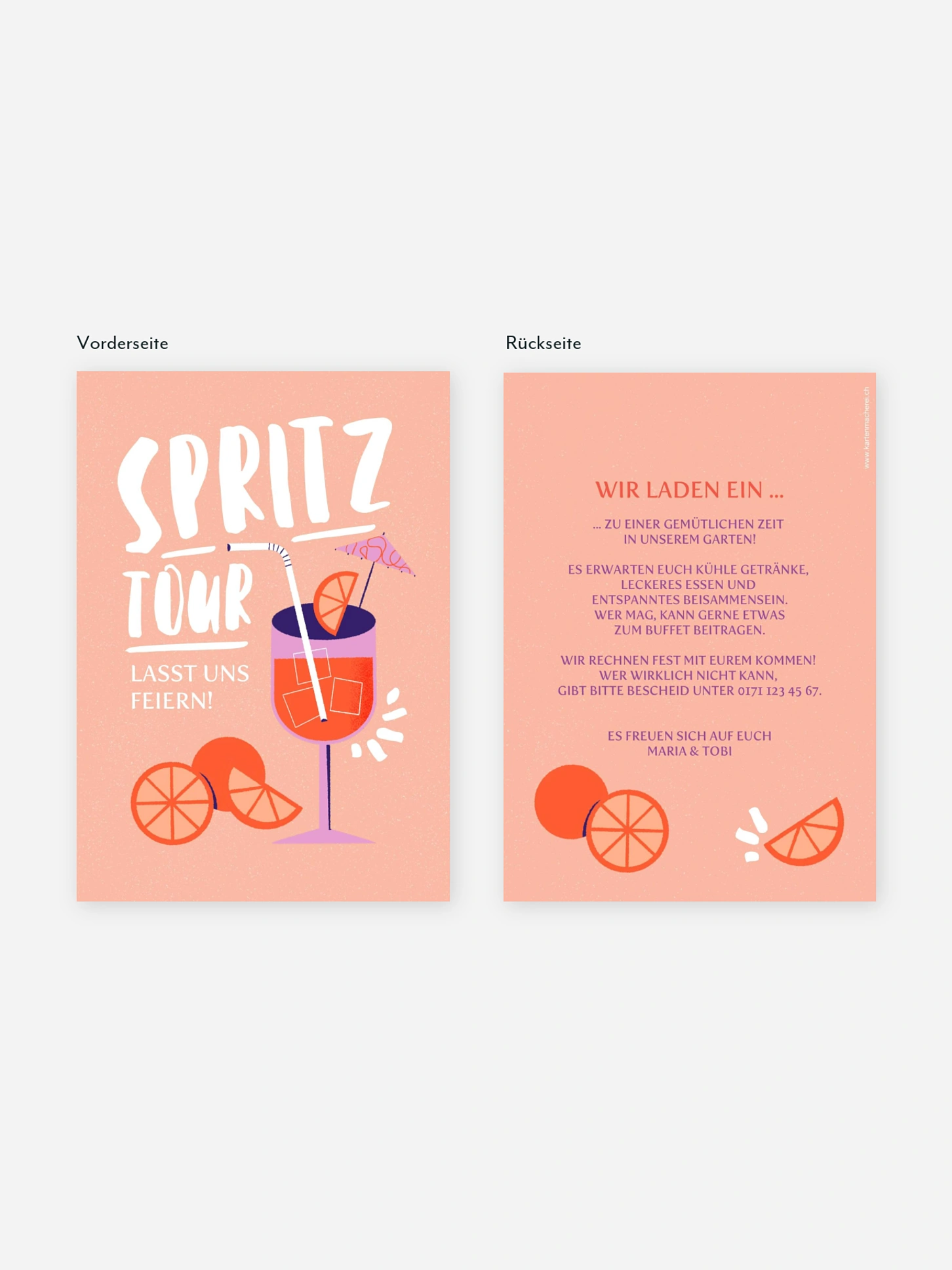 Partyeinladung Spritz-Tour