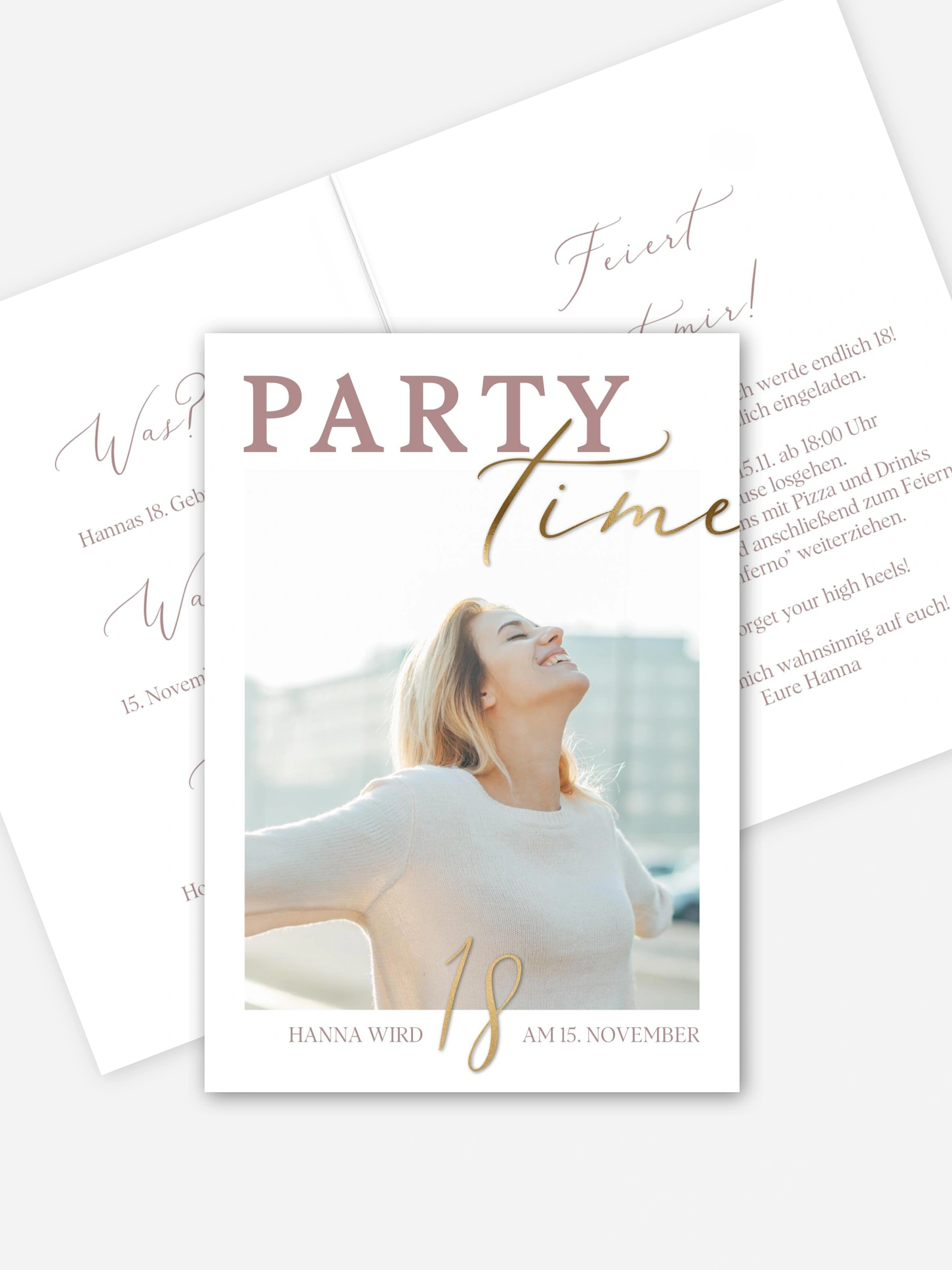 Einladung 18. Geburtstag Let's Party