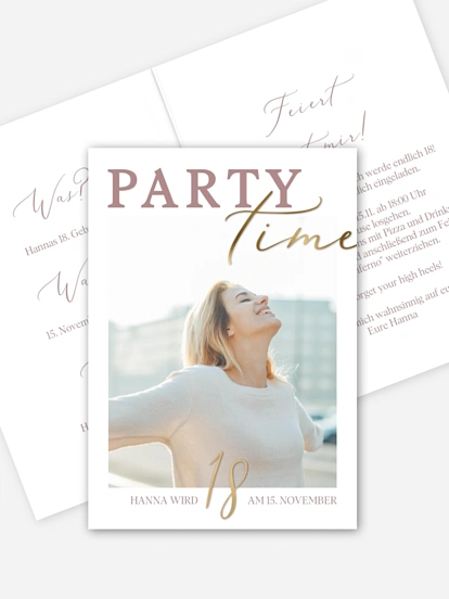 Einladung 18. Geburtstag Let's Party