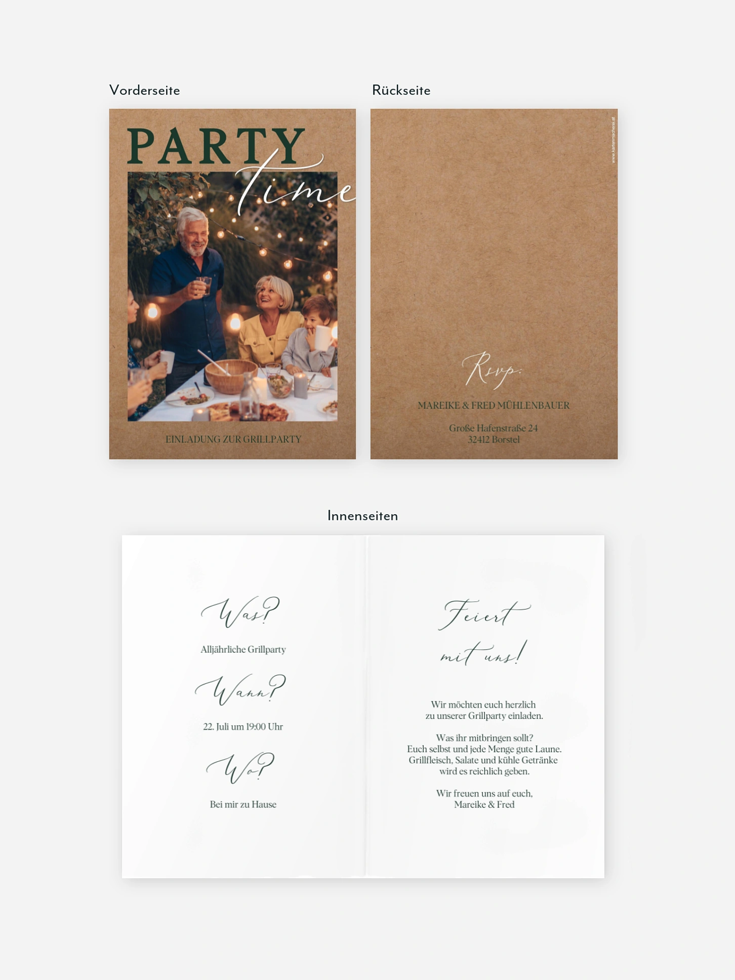 Partyeinladung Let's Party