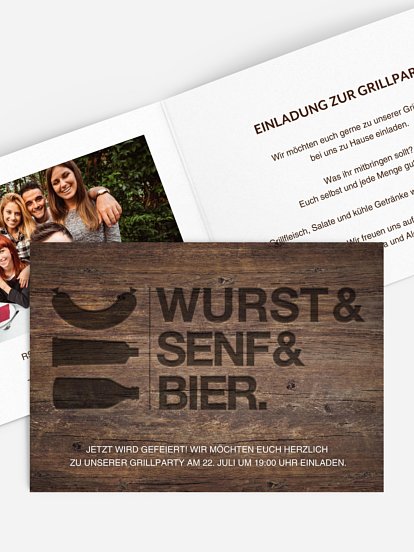 Partyeinladung Brotzeitbrett