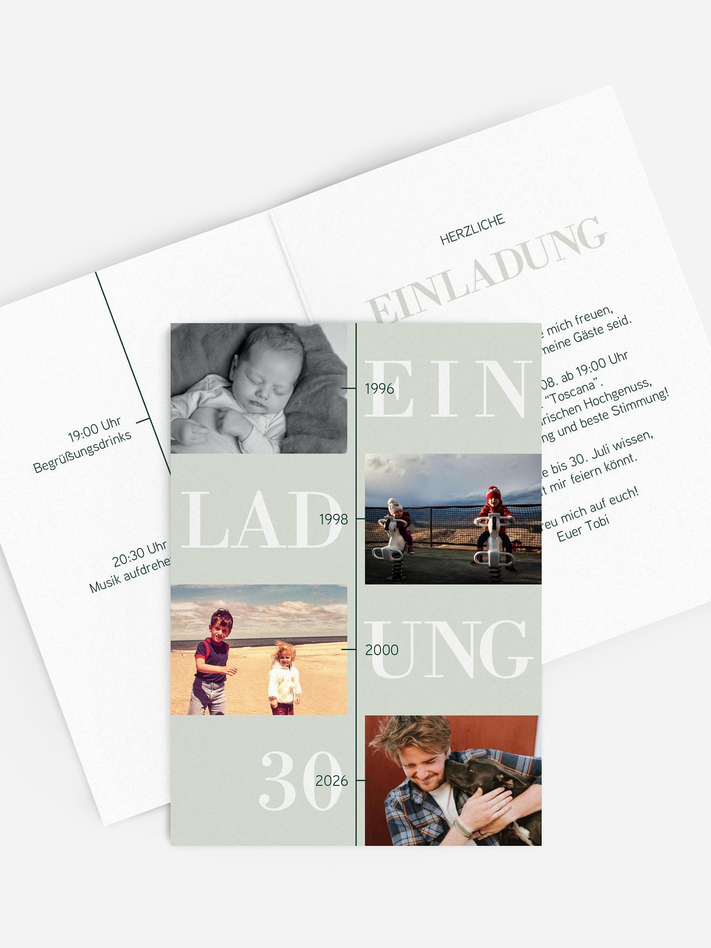 Einladung 30. Geburtstag Damals bis heute