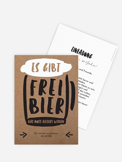 Geburtstagseinladung Freibier