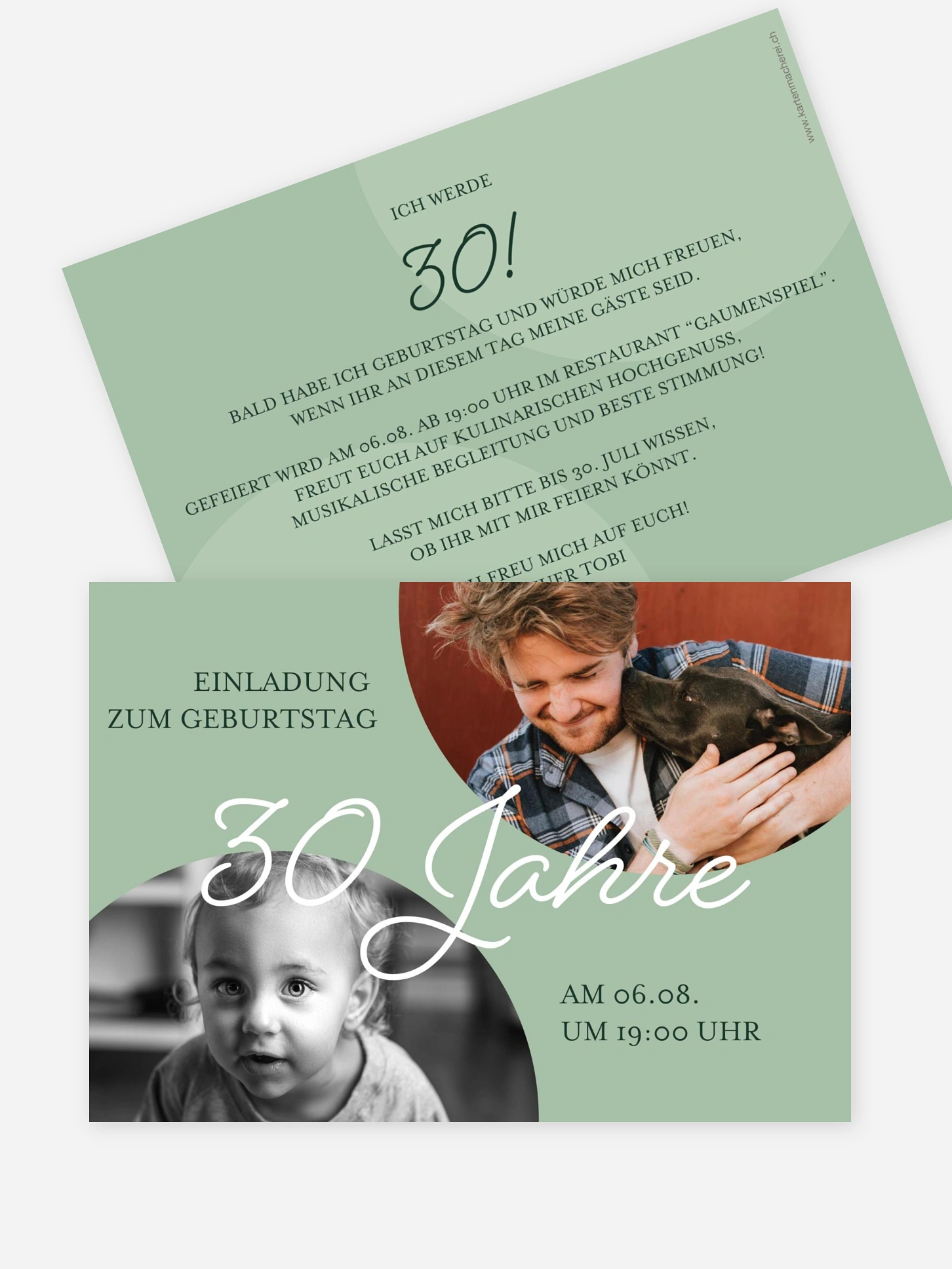 Einladung 30. Geburtstag Damals