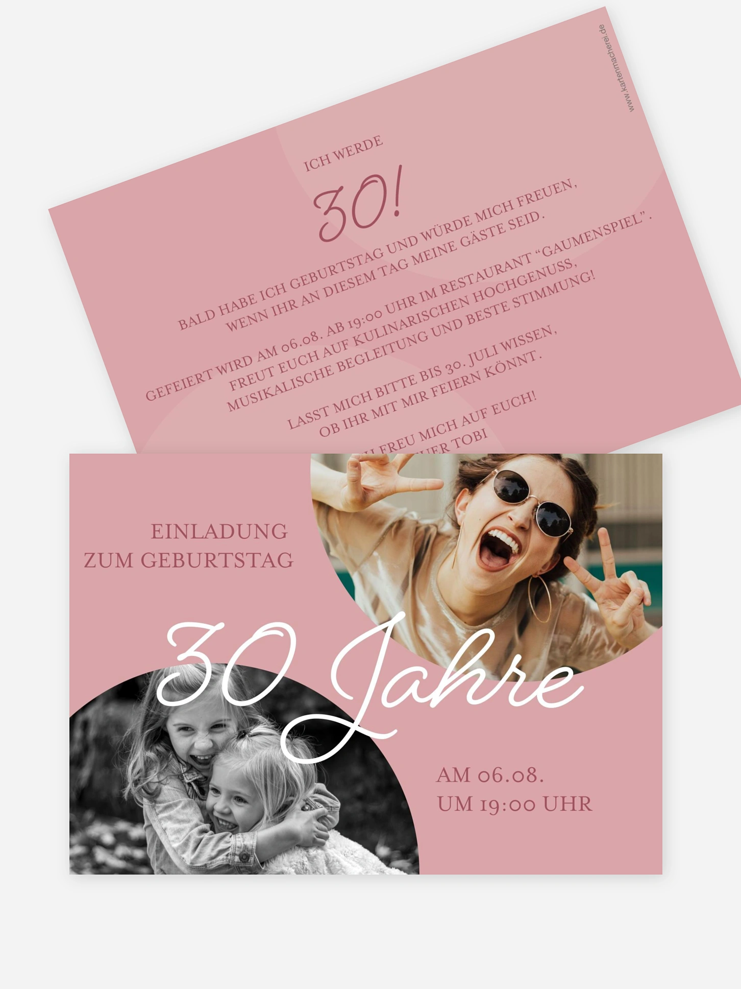 Einladung 30. Geburtstag Damals