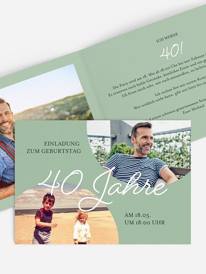 Einladung 40. Geburtstag Damals