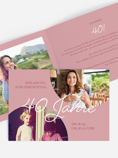 Einladung 40. Geburtstag Damals
